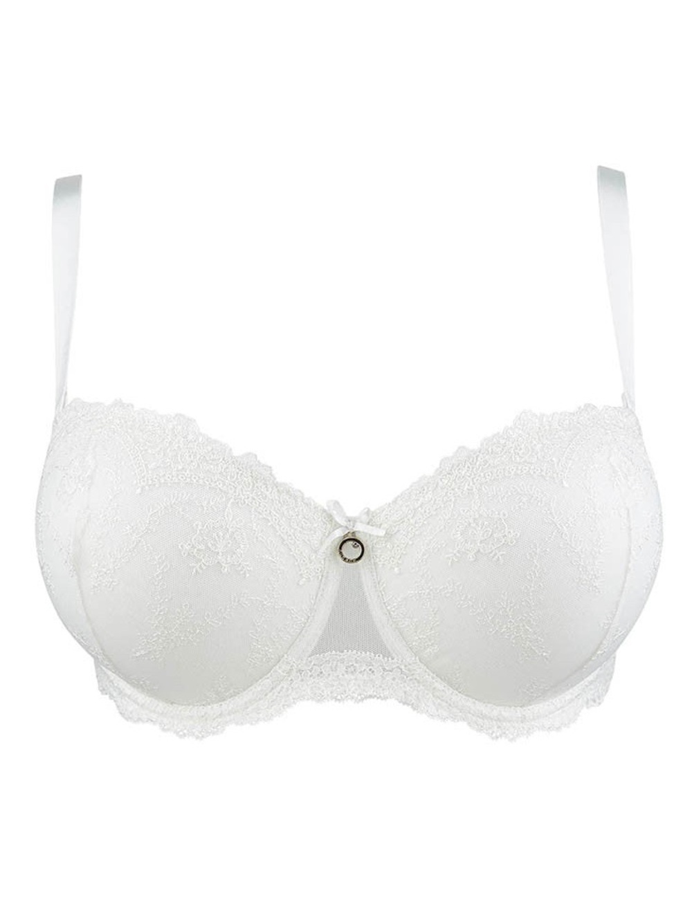 AUBADE Convertible Bra French Lingerie Size 30D White / Pearl NWT Style HC06-02